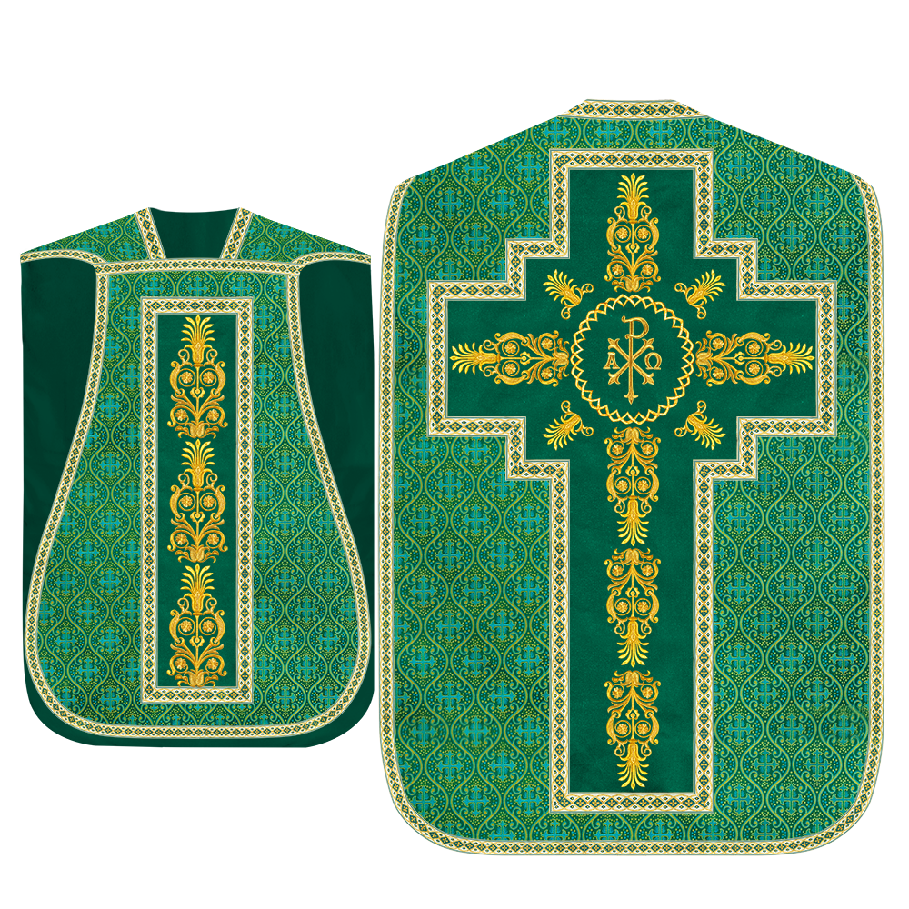 Set of Four Traditional Roman chasuble Vestments