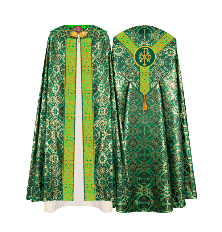 Gothic Cope Vestment with Y Type Embroidered Motif