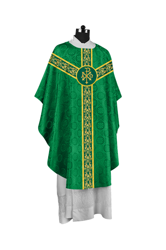 Exquisite Gothic Chasuble with Ornate Embroidery Trims