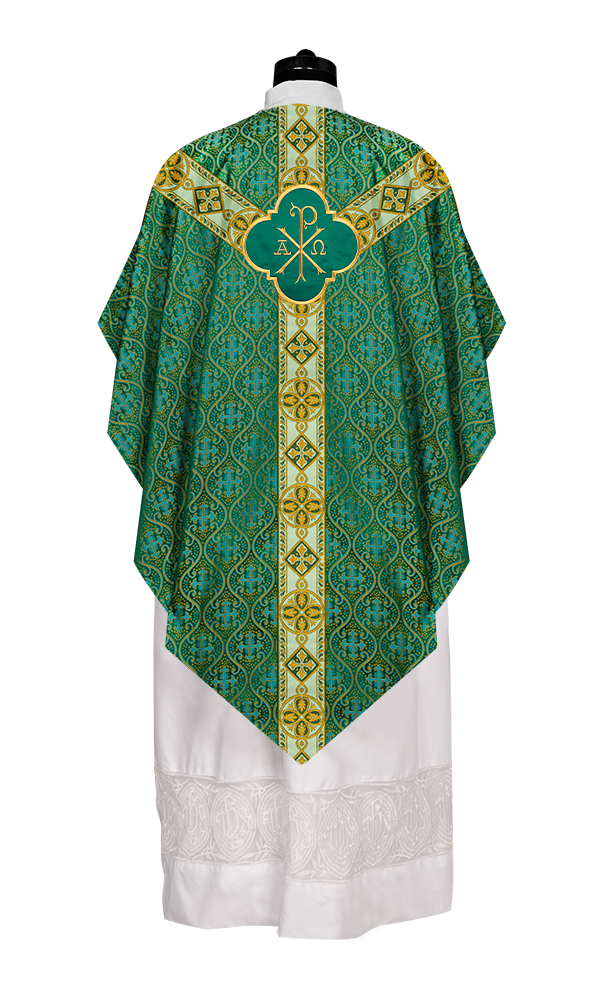 Pugin Chasuble with Intricate Embroidery and Orphrey Details