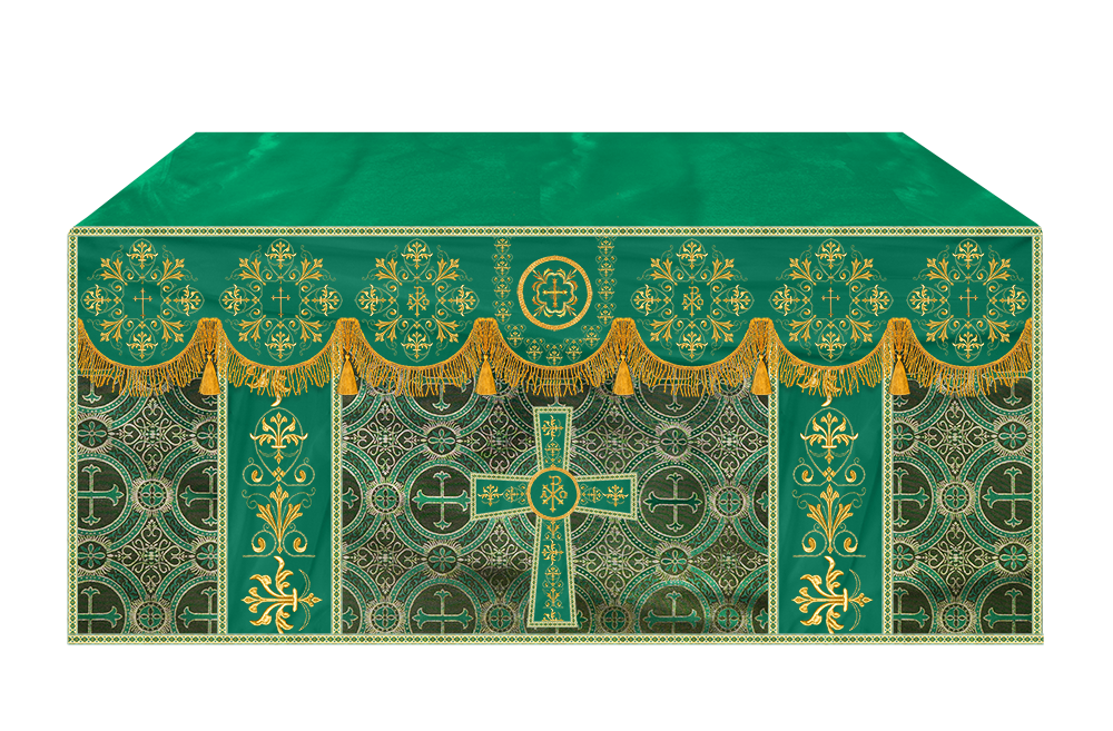 Altar Cloth with Spiritual Motif and Trims