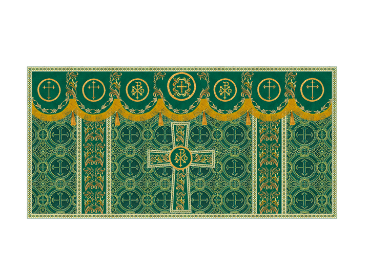 Altar Cloth with Liturgical Motif and Trims