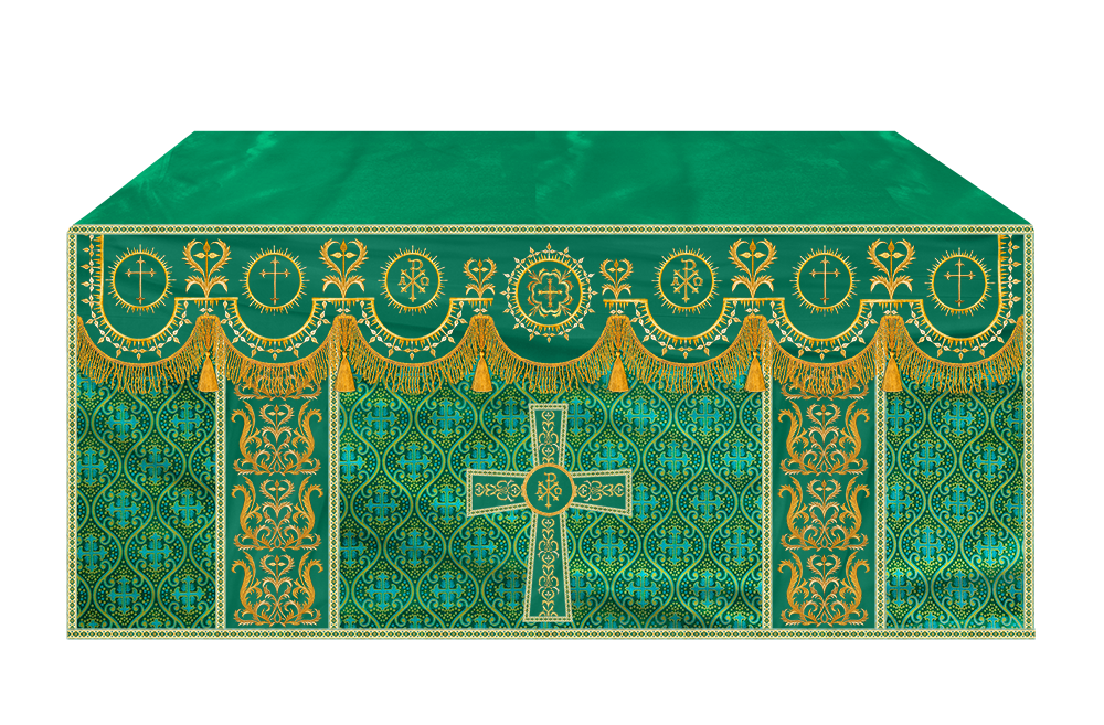 Communion Table Cloth with Embroidered Trims