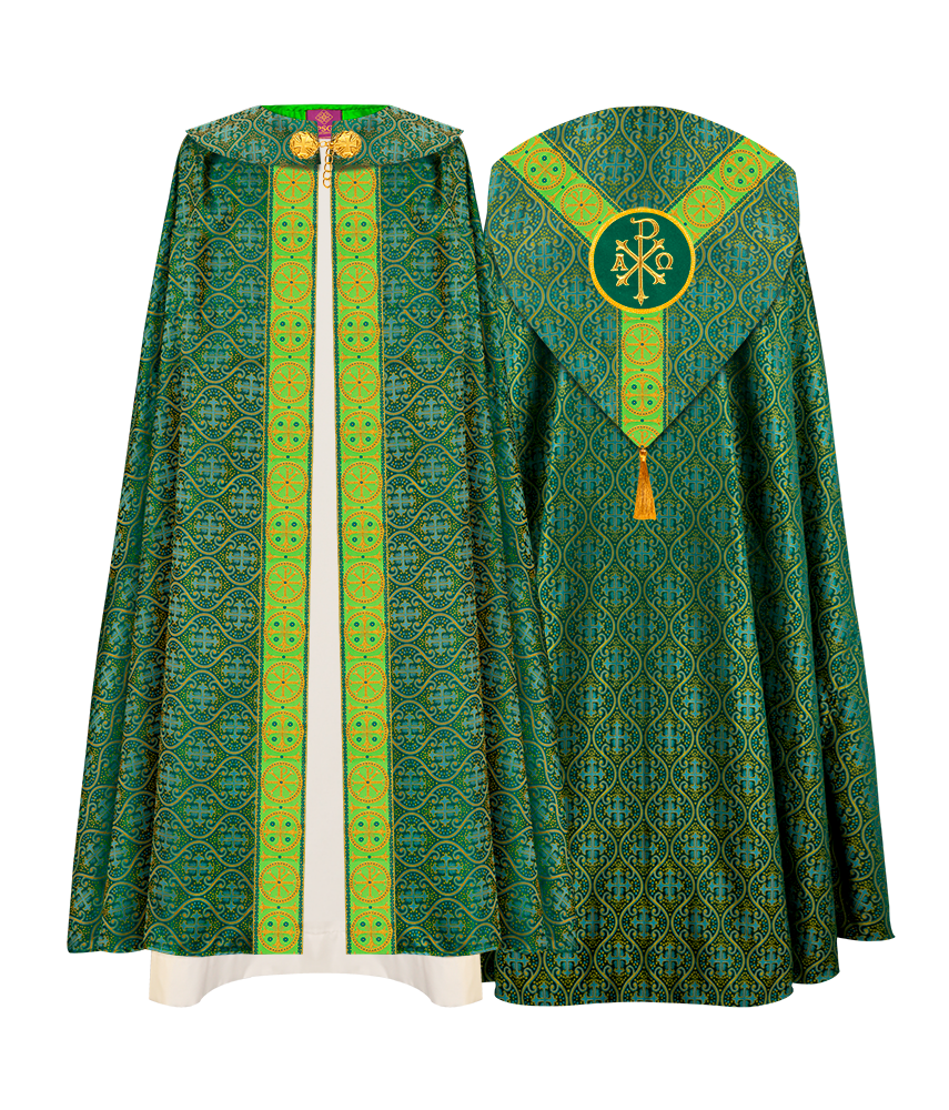 Gothic Cope Vestment with Y Type Embroidered Motif