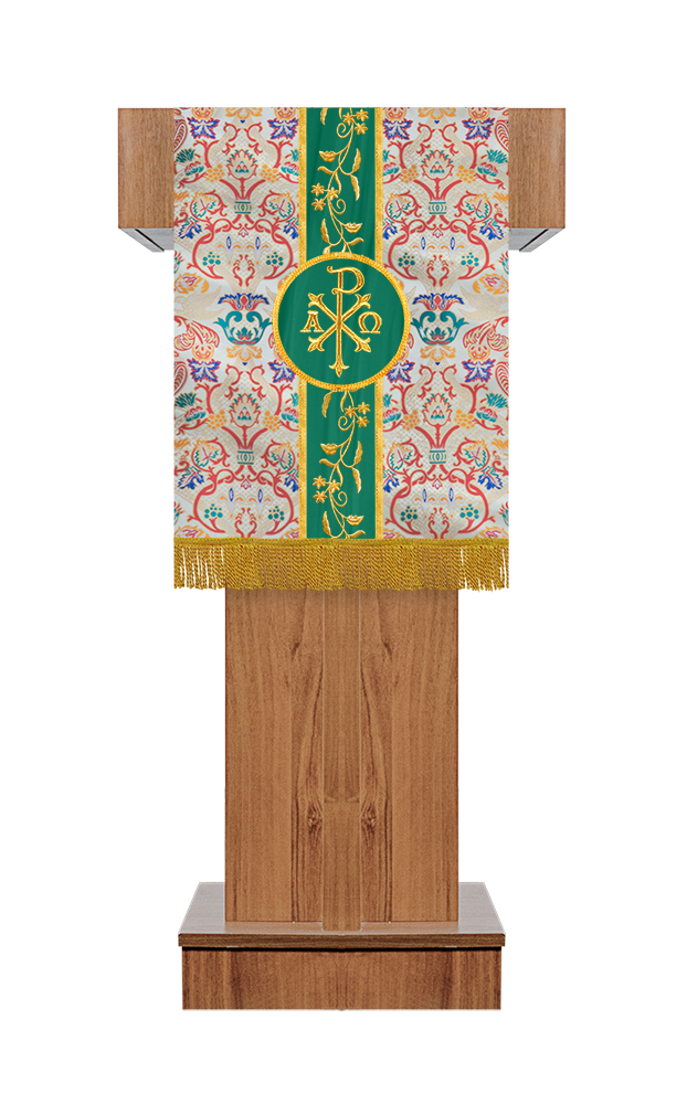 Tapestry Pulpit/Lectern with Floral Embroidery