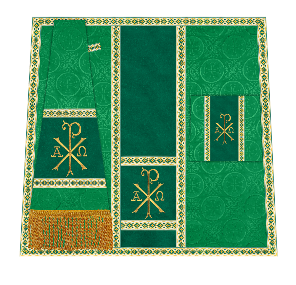 Altar Mass Set with Detailed Motif Embroidery