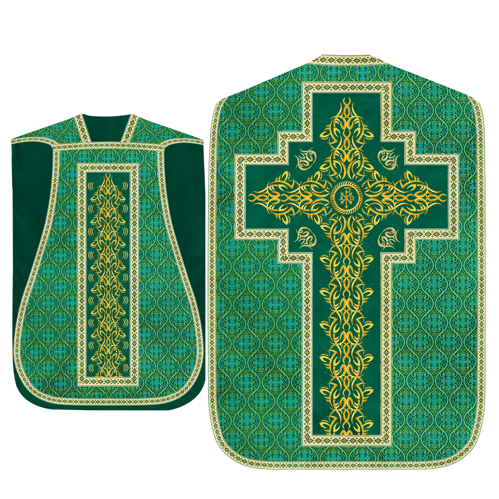 Roman Fiddleback Chasuble With Enhanced Embroidery  & trims