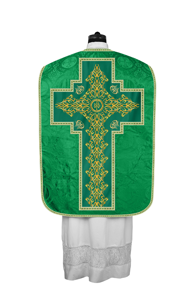 Roman Fiddleback Chasuble With Enhanced Embroidery  & trims