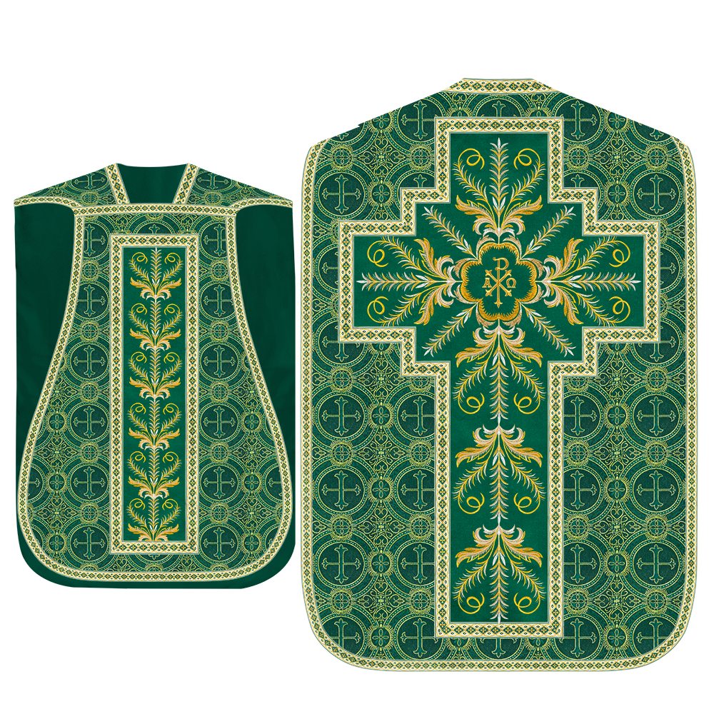 Roman Chasuble Vestment With Detailed Orphrey