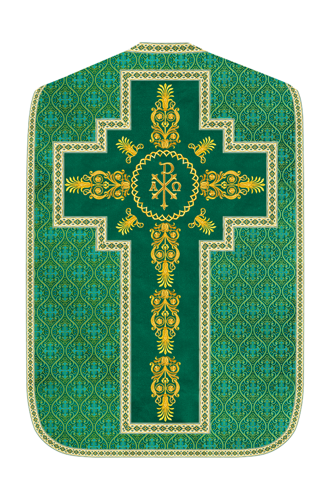 Roman Chasuble Vestments Adorned With Trims