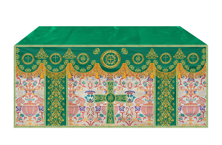 Tapestry Altar Cloth with Embroidered Motif