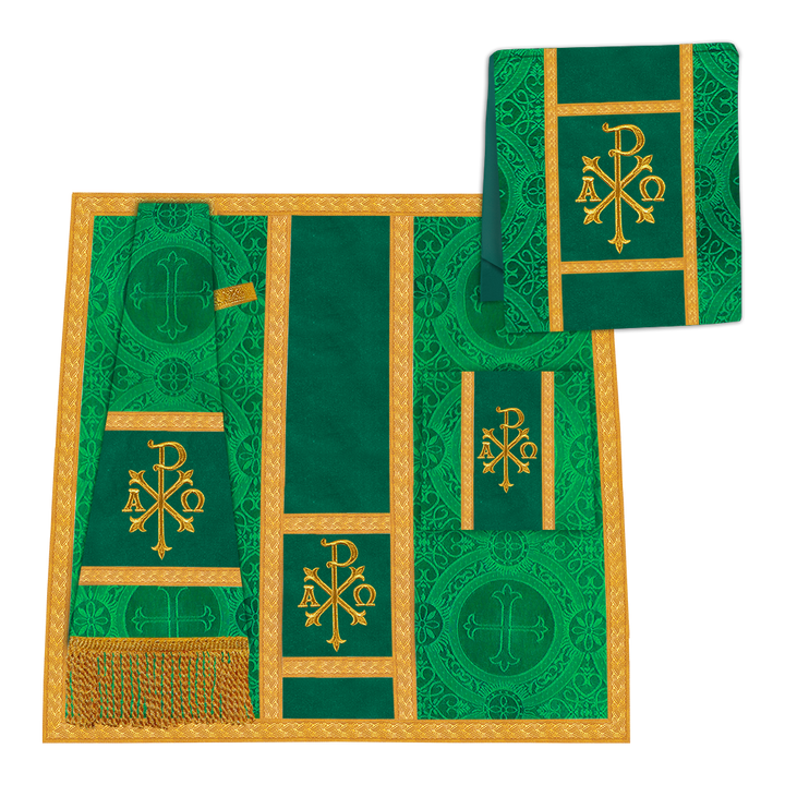 Gothic Chasuble Vestment with Liturgical Motifs