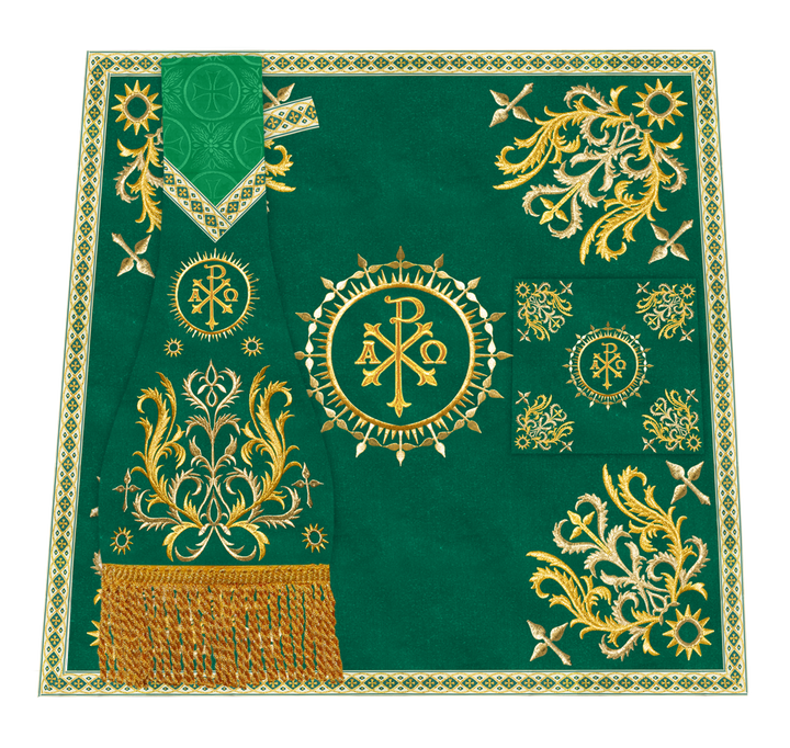 Elegant  church mass set with Embroidered Motif