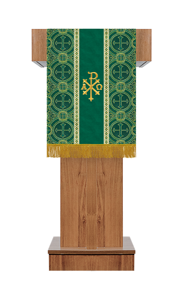 Pulpit/Lectern with Spiritual Motif and Trims