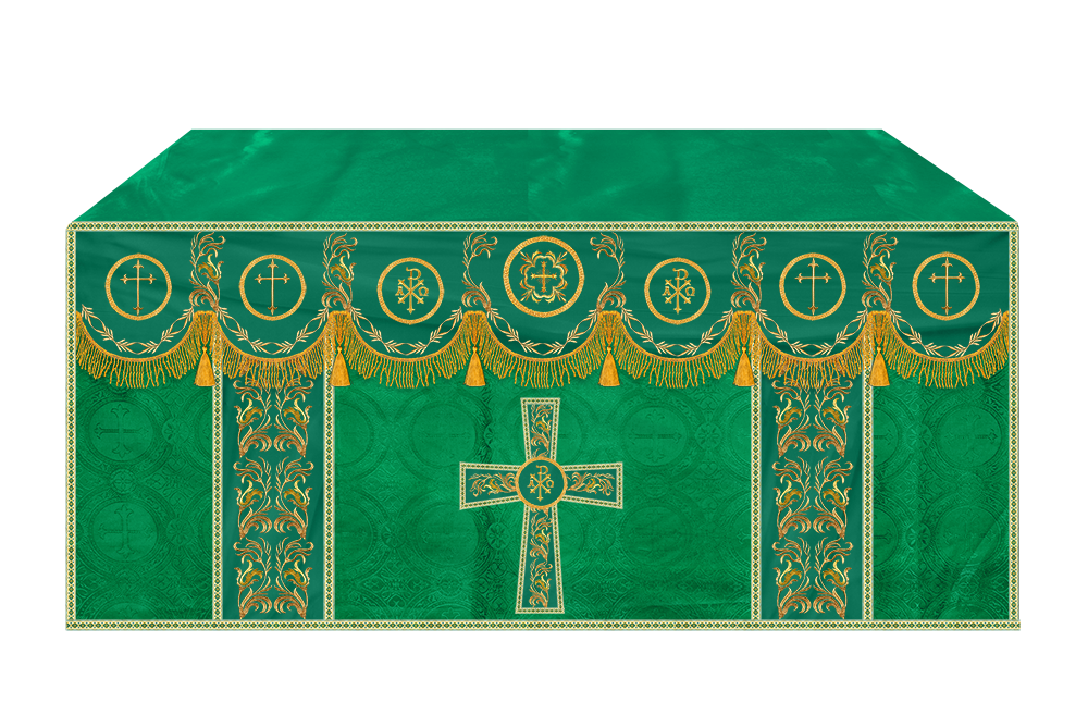 Altar Cloth with Liturgical Motif and Trims