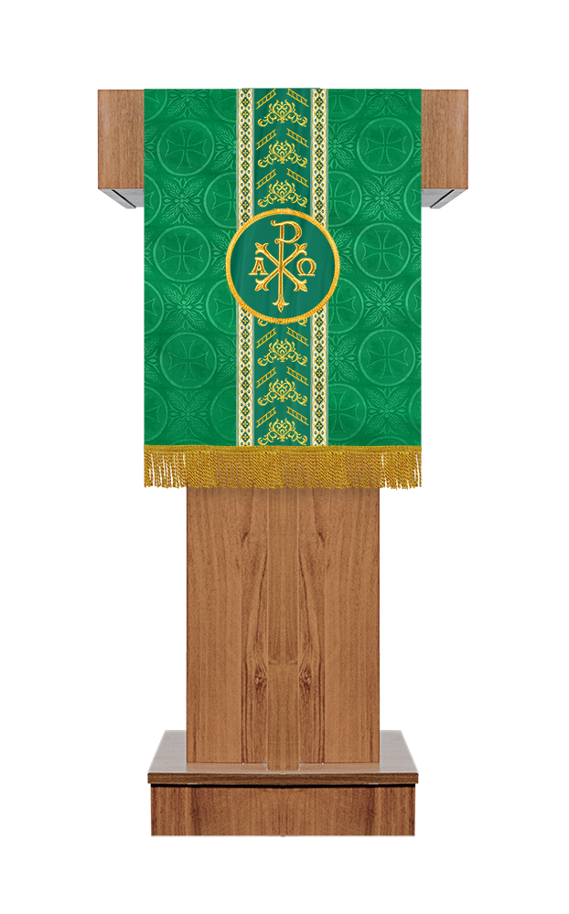 Elegant Altar Cloth with Intricate Orphrey Embroidery & Motif