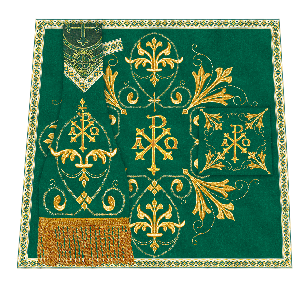 Roman Chasuble Vestment Enhanced With Orphrey and Trims