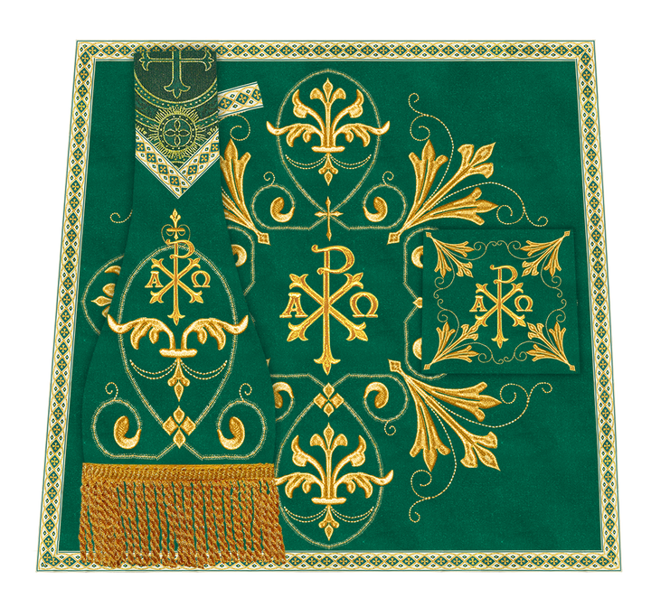 Roman Chasuble Vestment Enhanced With Orphrey and Trims