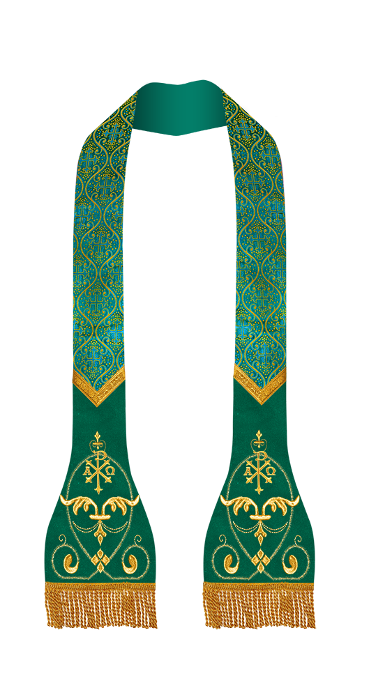 Liturgical Stole with embroidered motif