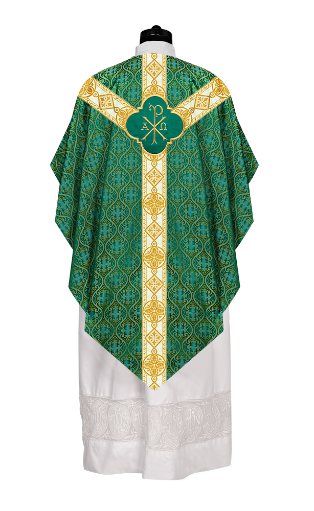 Pugin Chasuble with Intricate Embroidery and Orphrey Details