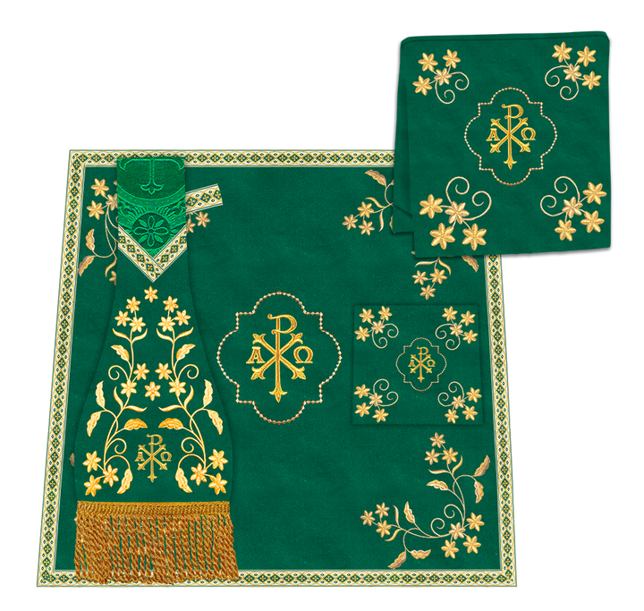 Gothic Chasuble Vestments With Floral Design and Trims