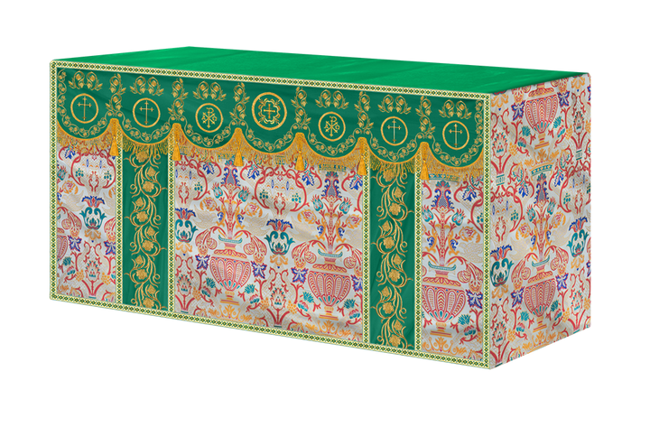 Tapestry  Altar Cloth with Liturgical Motif and Trims