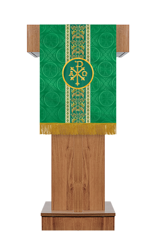 Traditional Pulpit Adorned with Embroidered Details