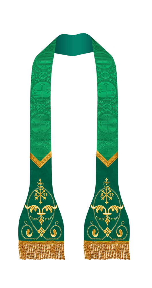 Liturgical Stole with embroidered motif