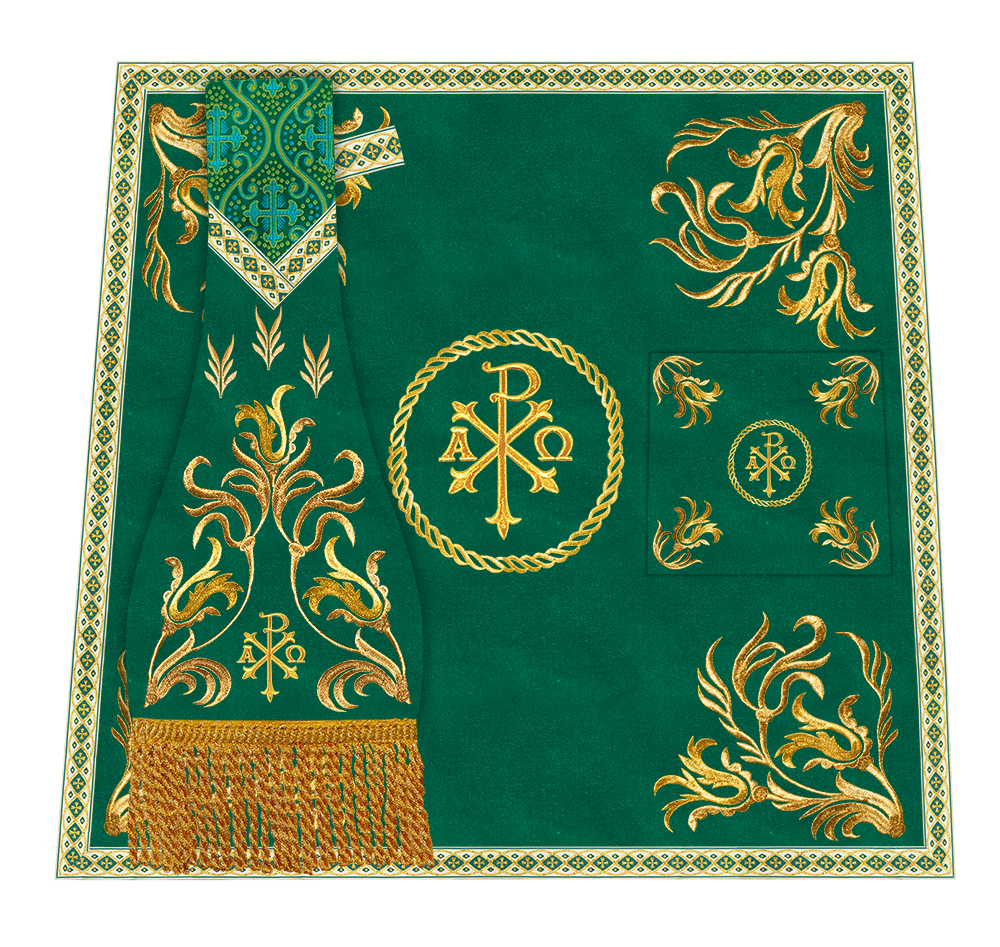 Mass set Vestment with Embroidered Motif