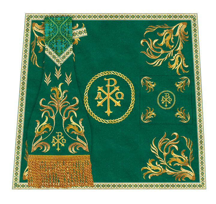 Mass set Vestment with Embroidered Motif