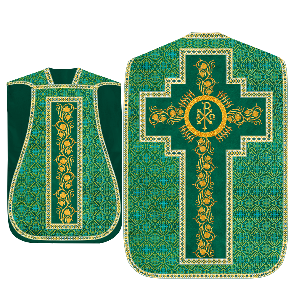 Set of Four Grapes Embroidery Roman Chasuble Vestments