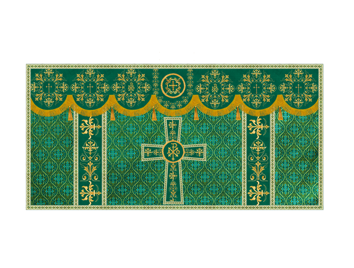 Altar Cloth with Spiritual Motif and Trims