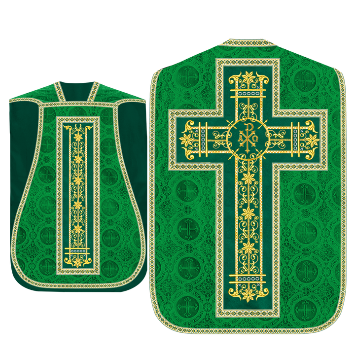 Set of Four Catholic Roman Chasuble with Spiritual Motif