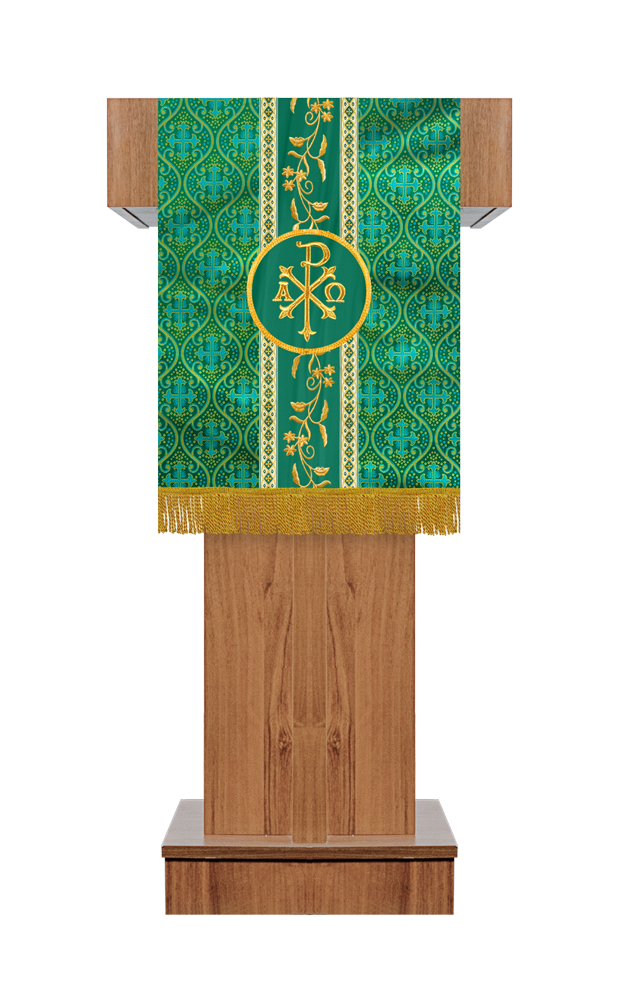 Altar Table Cloth With Floral Embroidery trims