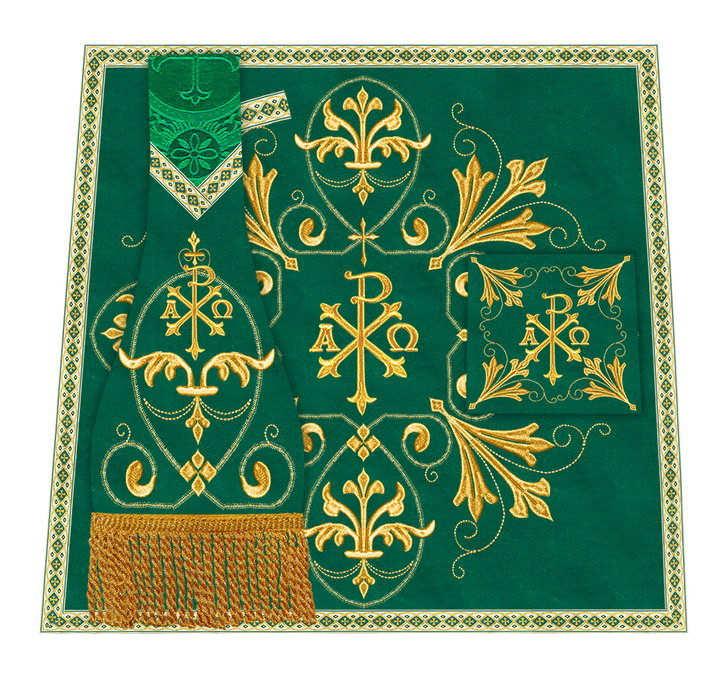 Set of Four Catholic Roman Chasuble with Spiritual Motif