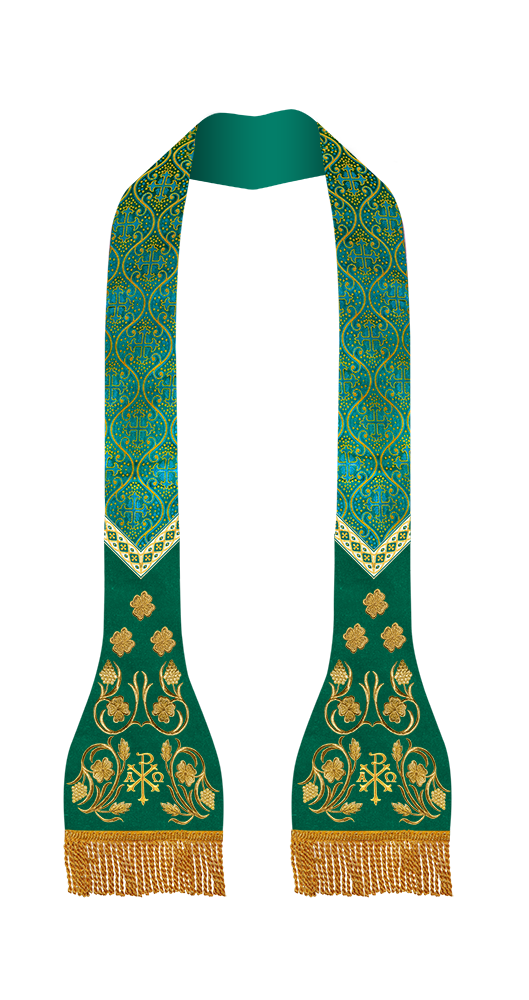 Grapes Embroidered Roman Stole