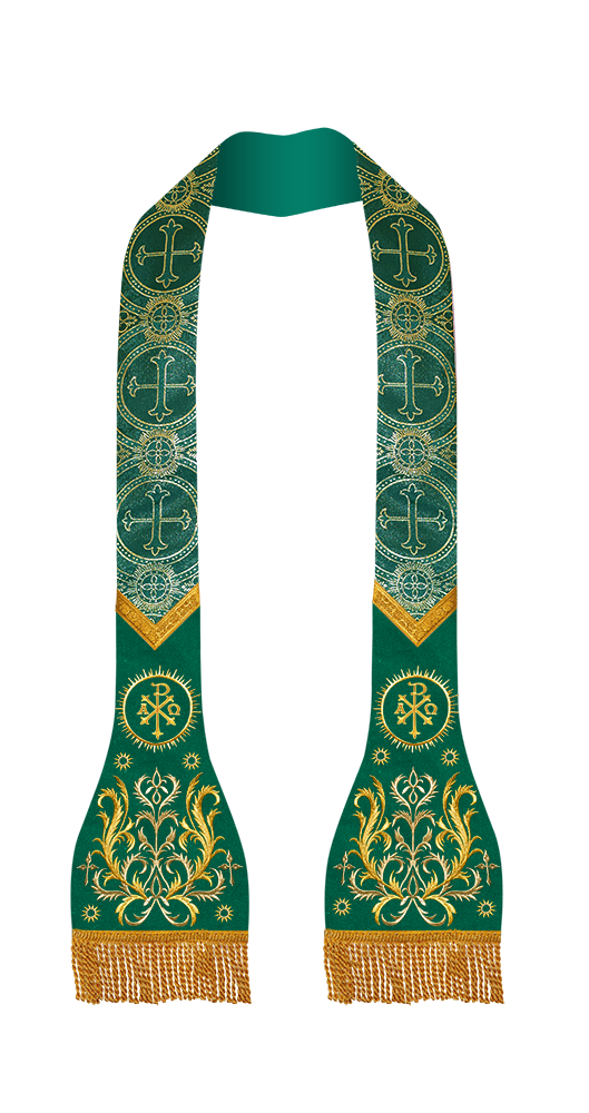 Catholic Stole with embroidery motif