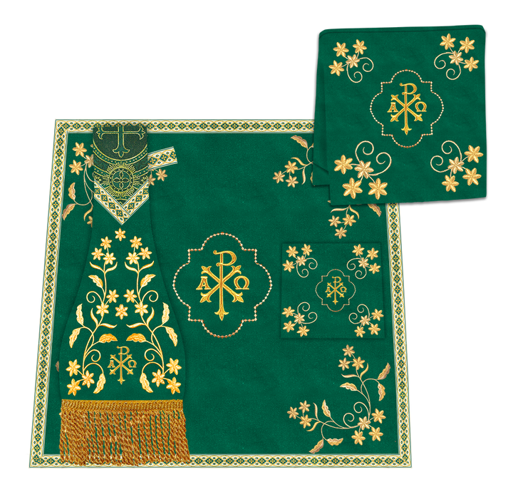 Gothic Chasuble Vestments With Floral Design and Trims