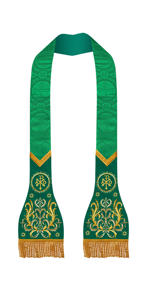 Catholic Stole with embroidery motif