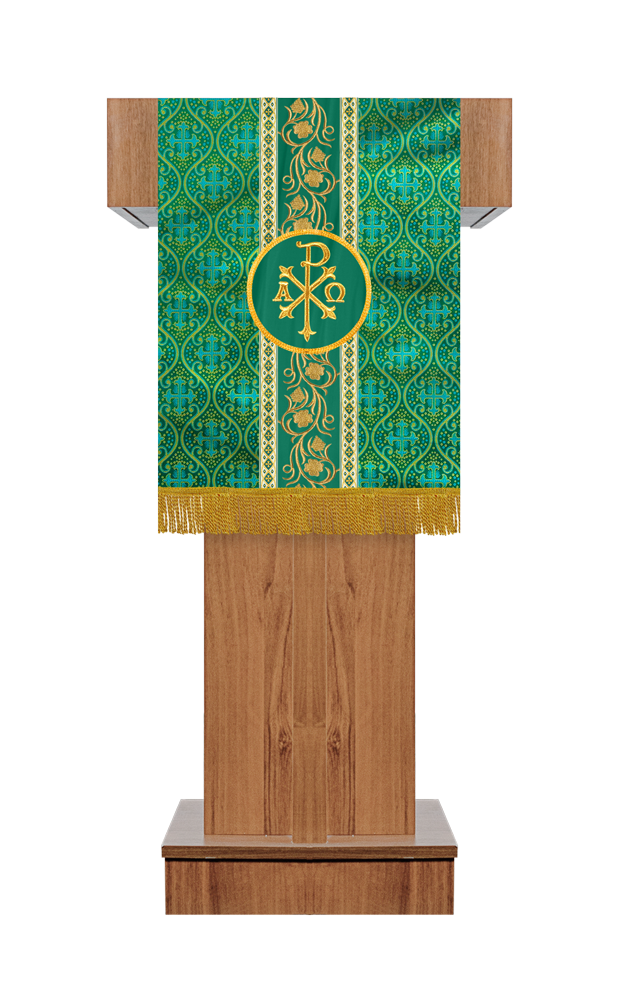 Pulpit/Lectern with Grapes Embroidered Trims and Motif