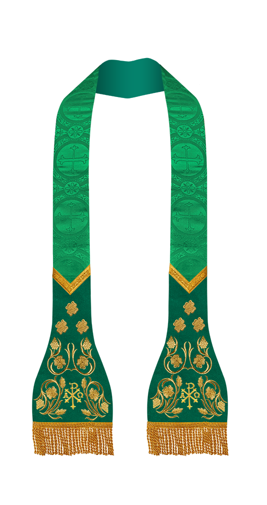 Roman Stole with grapes embroidery