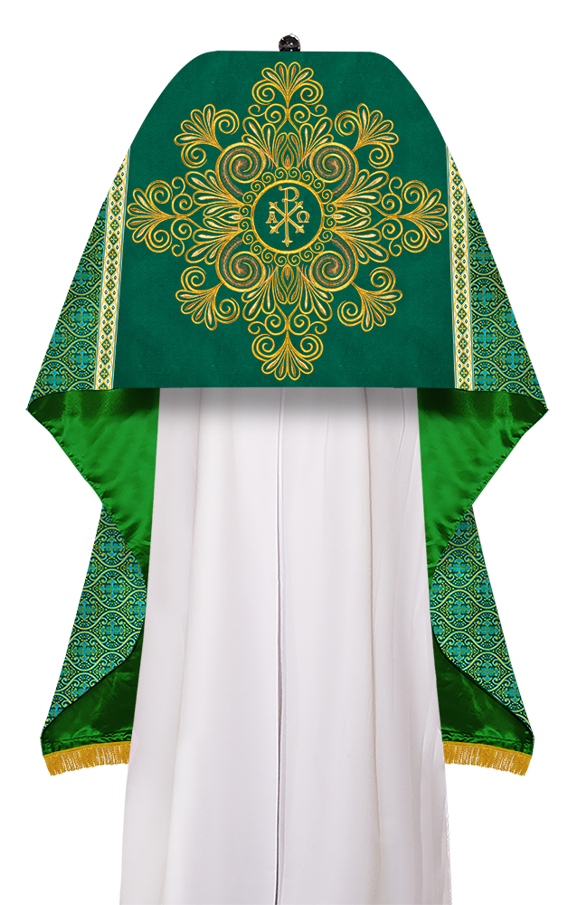 Humeral Veil Vestment with Braided Embroidery and Trims