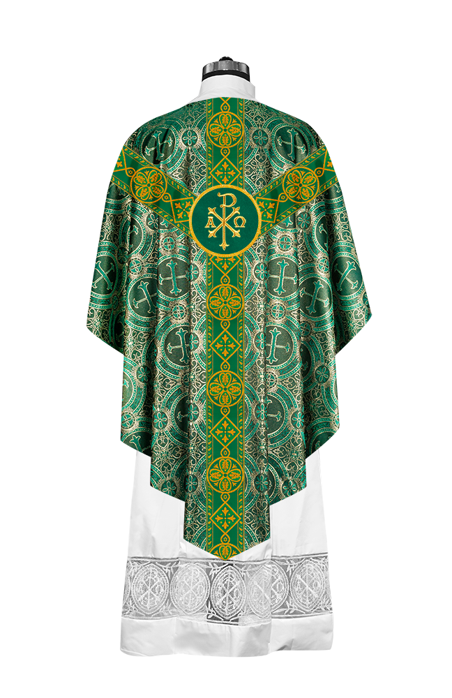 Pugin Style Chasuble with Embroidered Orphrey