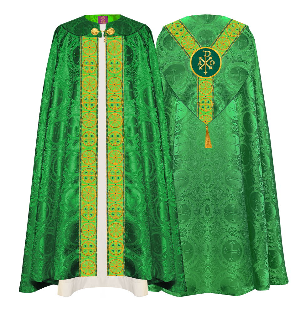 Gothic Cope Vestment with Y Type Embroidered Motif