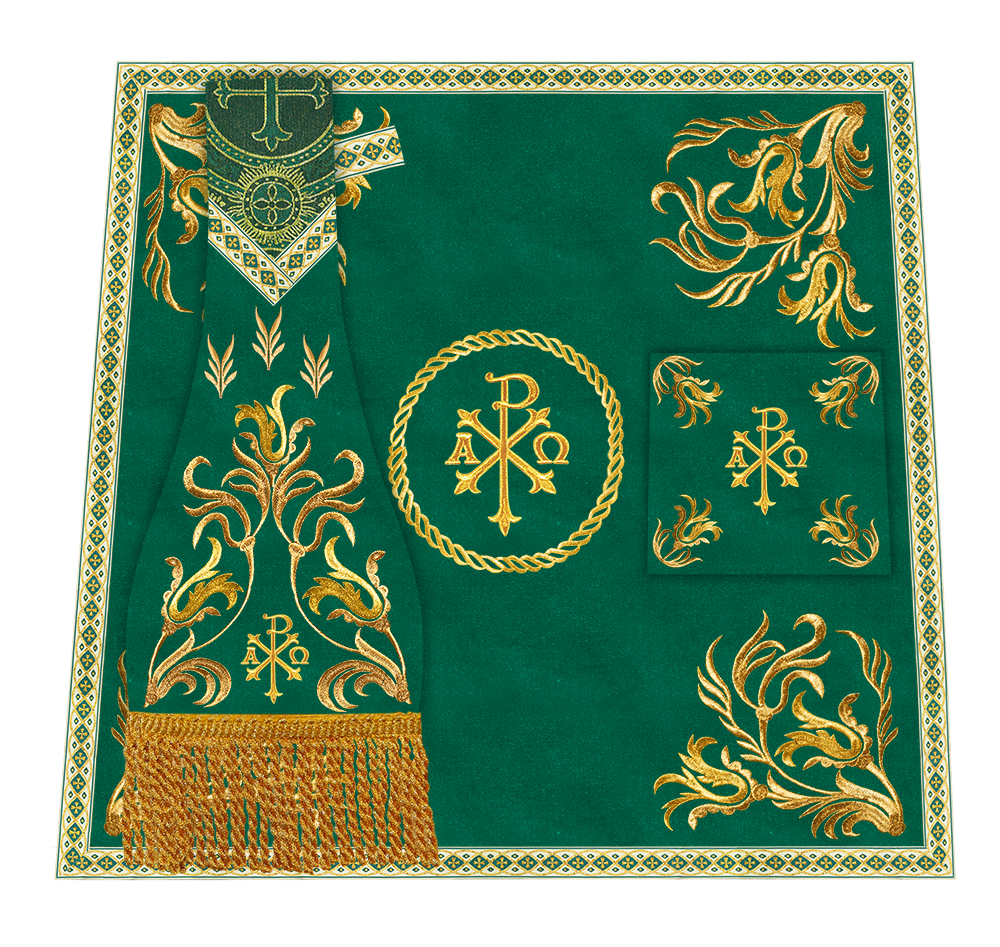 Liturgical Borromean Chasuble With Detailed Embroidery and Trims