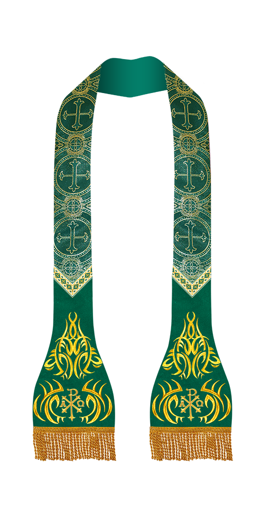 Set of Four Liturgical Roman Stole with Trims