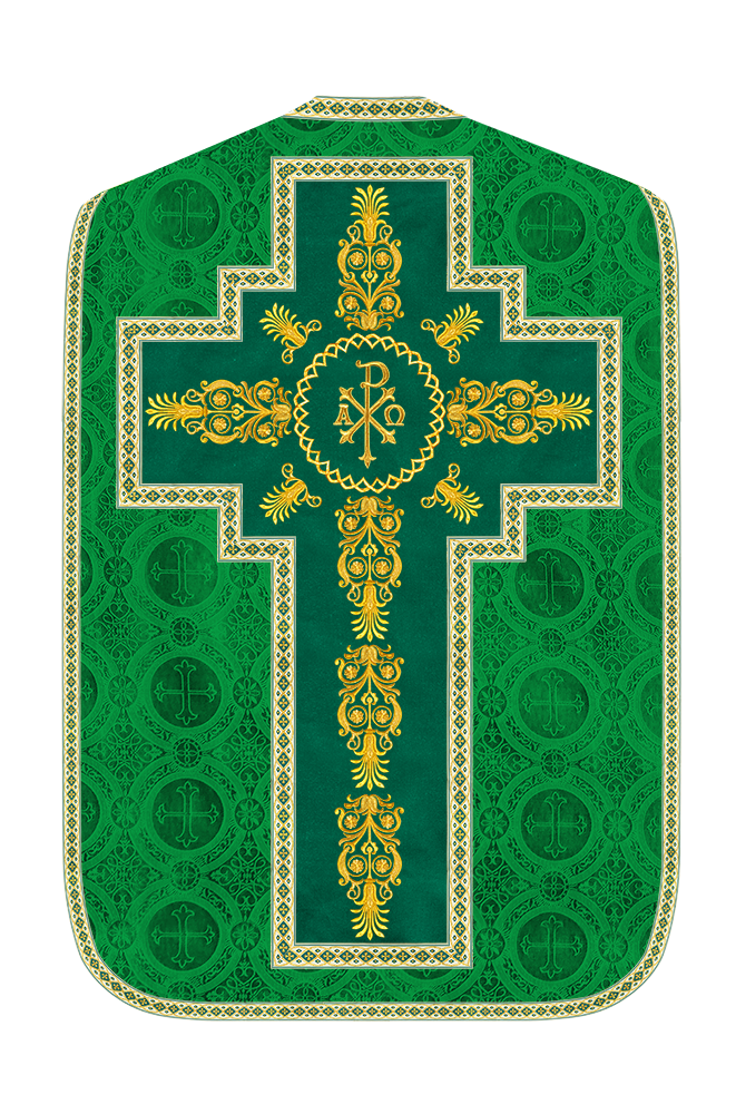 Roman Chasuble Vestments Adorned With Trims