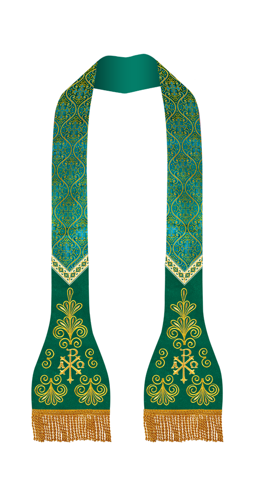 Roman Stole with Spiritual embroidery