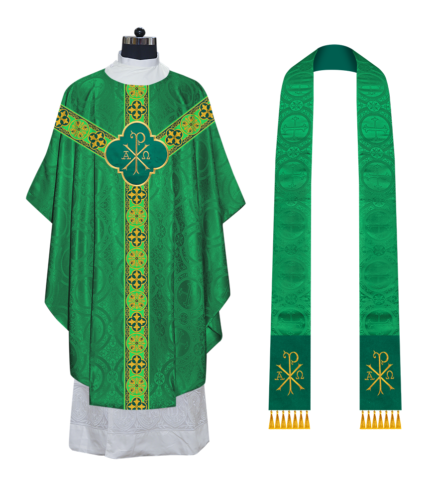 Gothic Chasuble with Cross Braided Trims