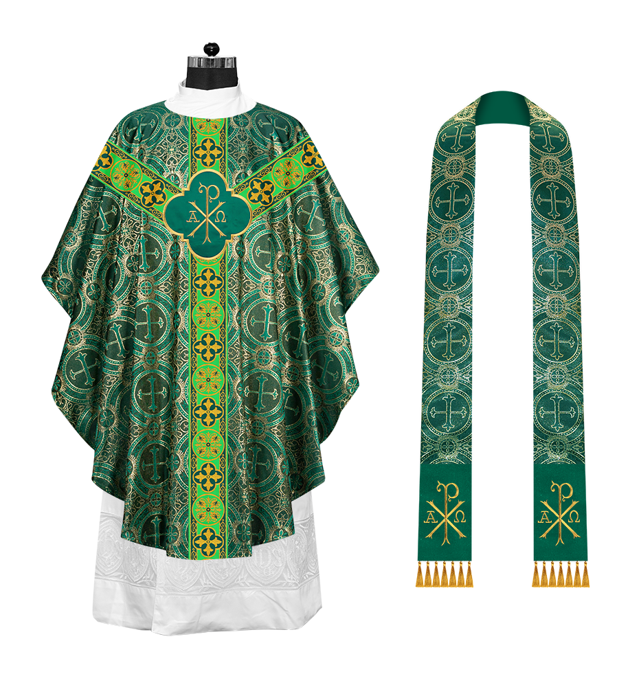 Gothic Chasuble with Cross Braided Trims